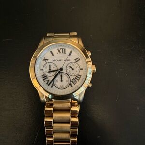 Michael Kors Gold and White Watch